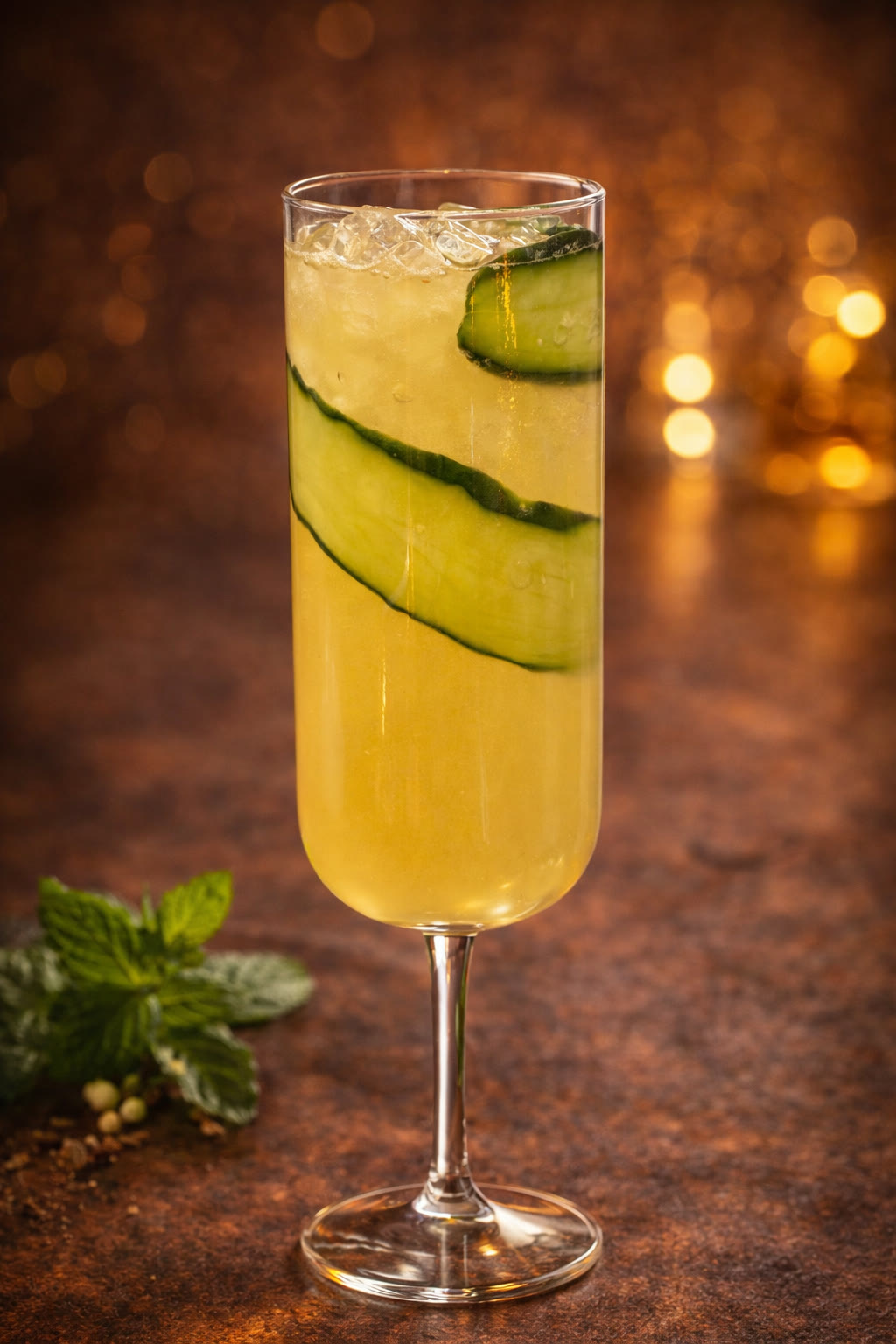 La Divina — cucumber tequila in flute