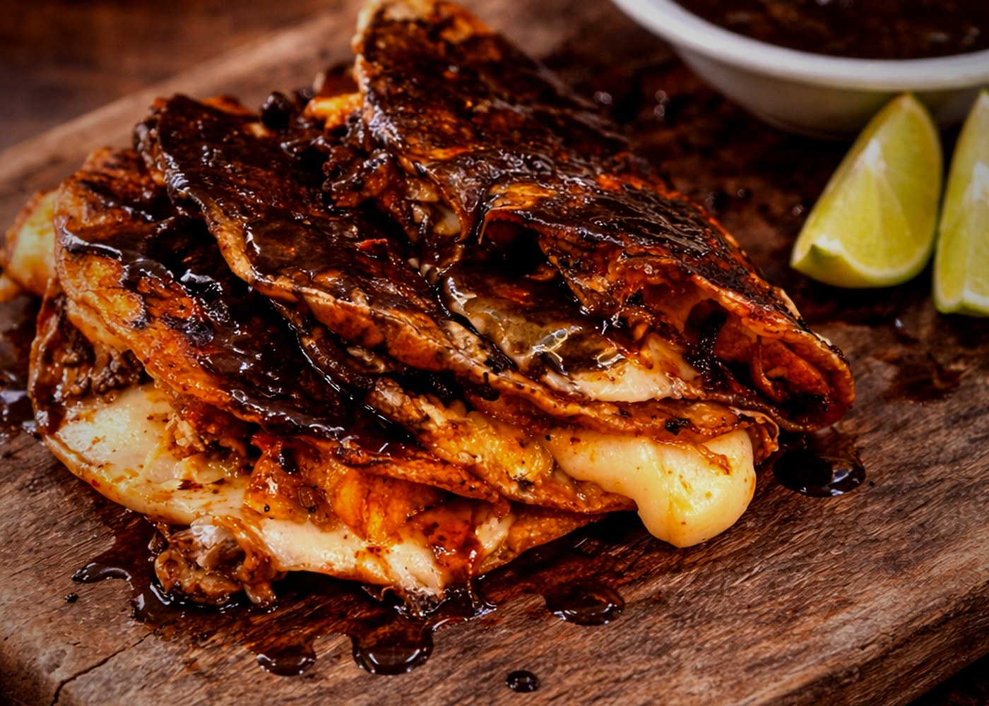 Pulpo Adobado — charred octopus tacos